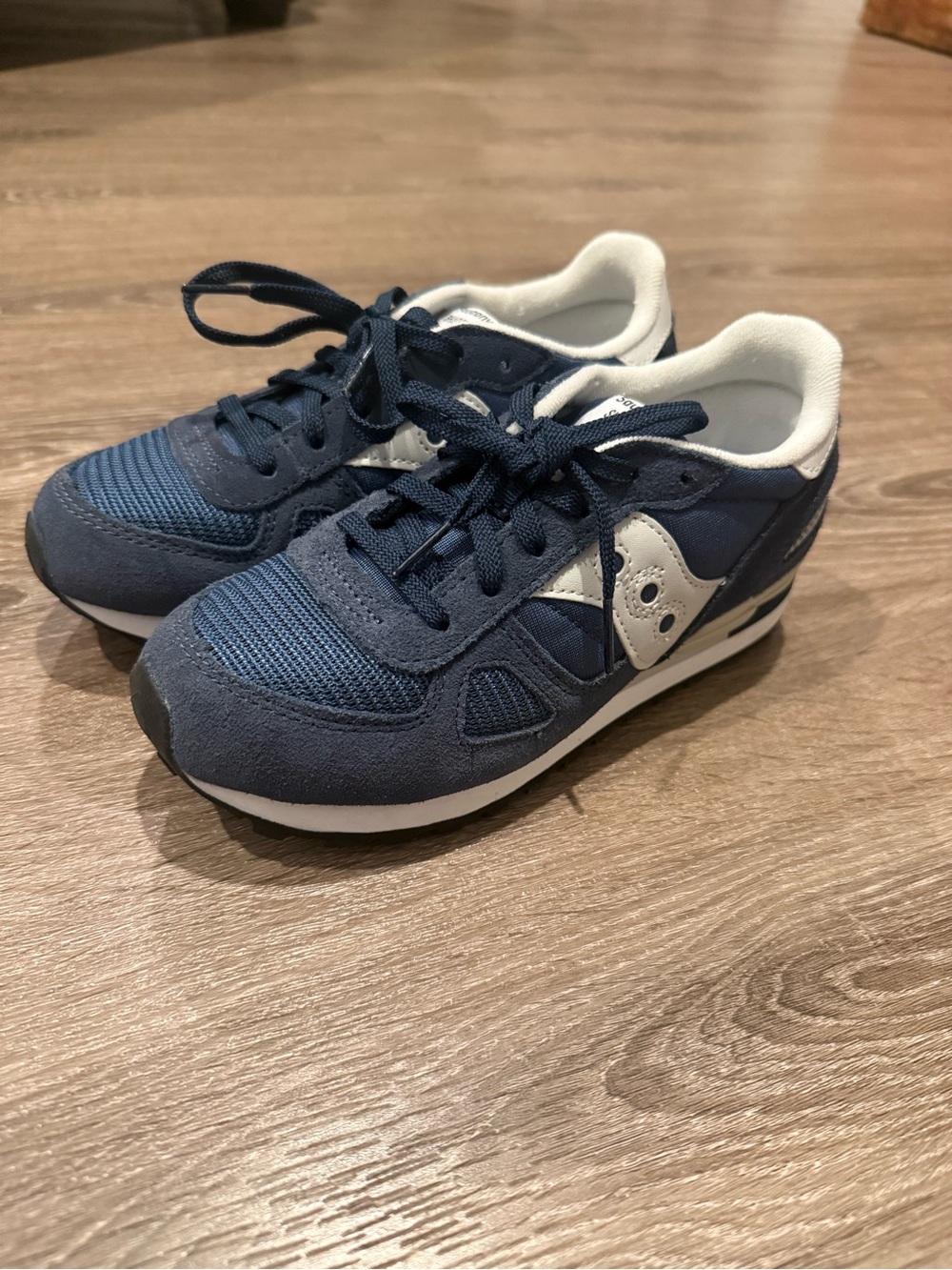 Saucony Navy and White Kids Sneakers